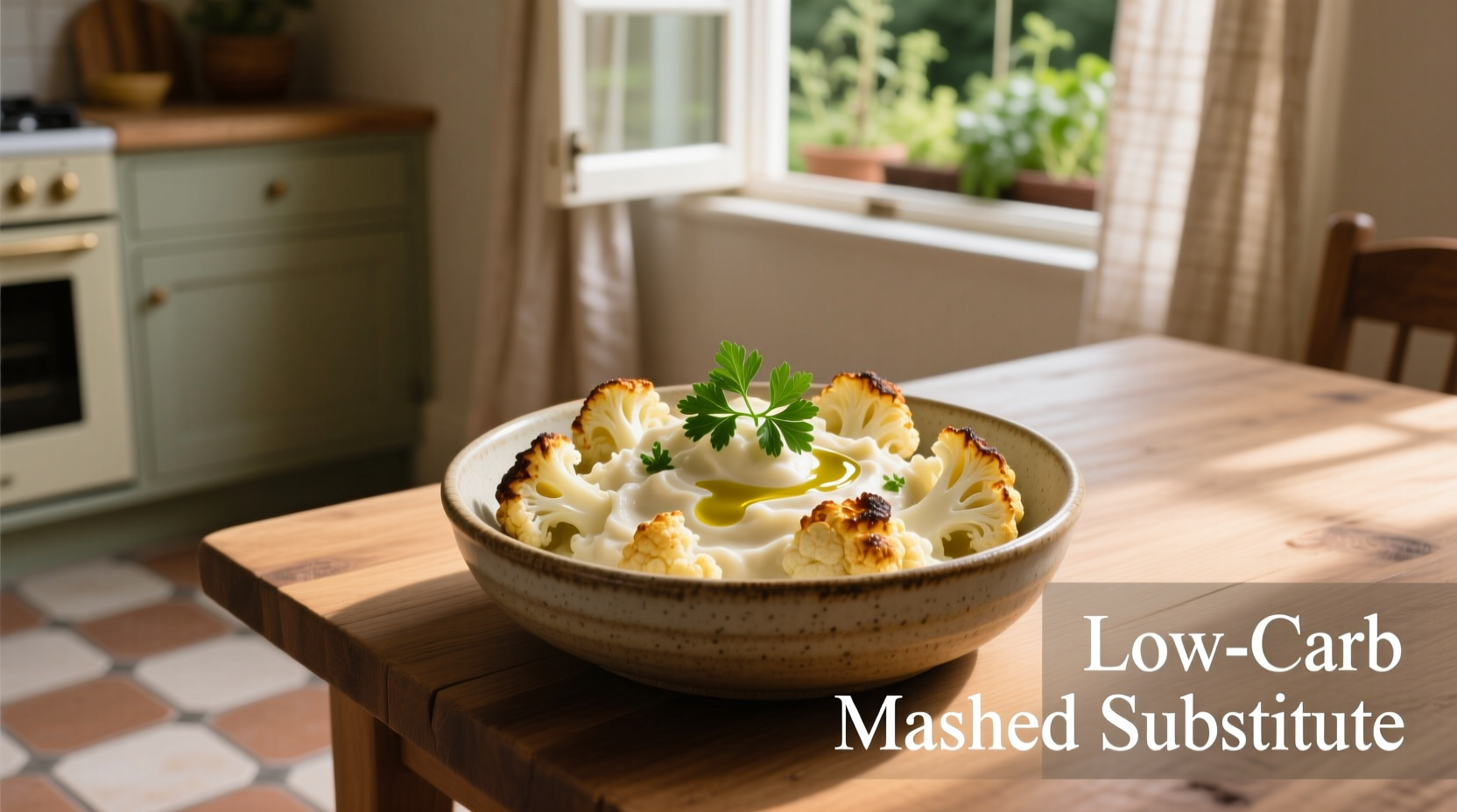 Cauliflower and celeriac mashed substitute