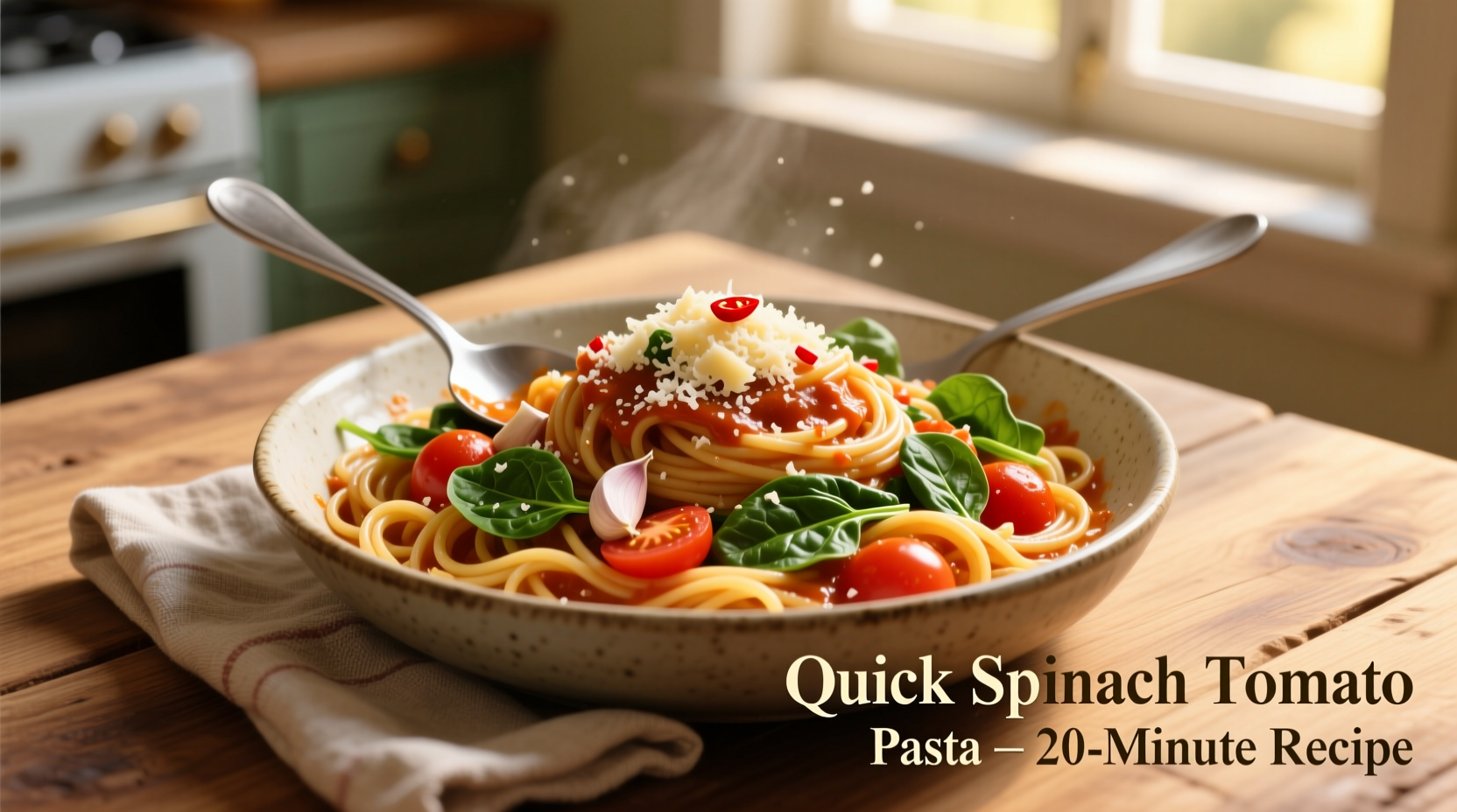 15-Minute Spinach Tomato Pasta Recipe: Quick & Delicious