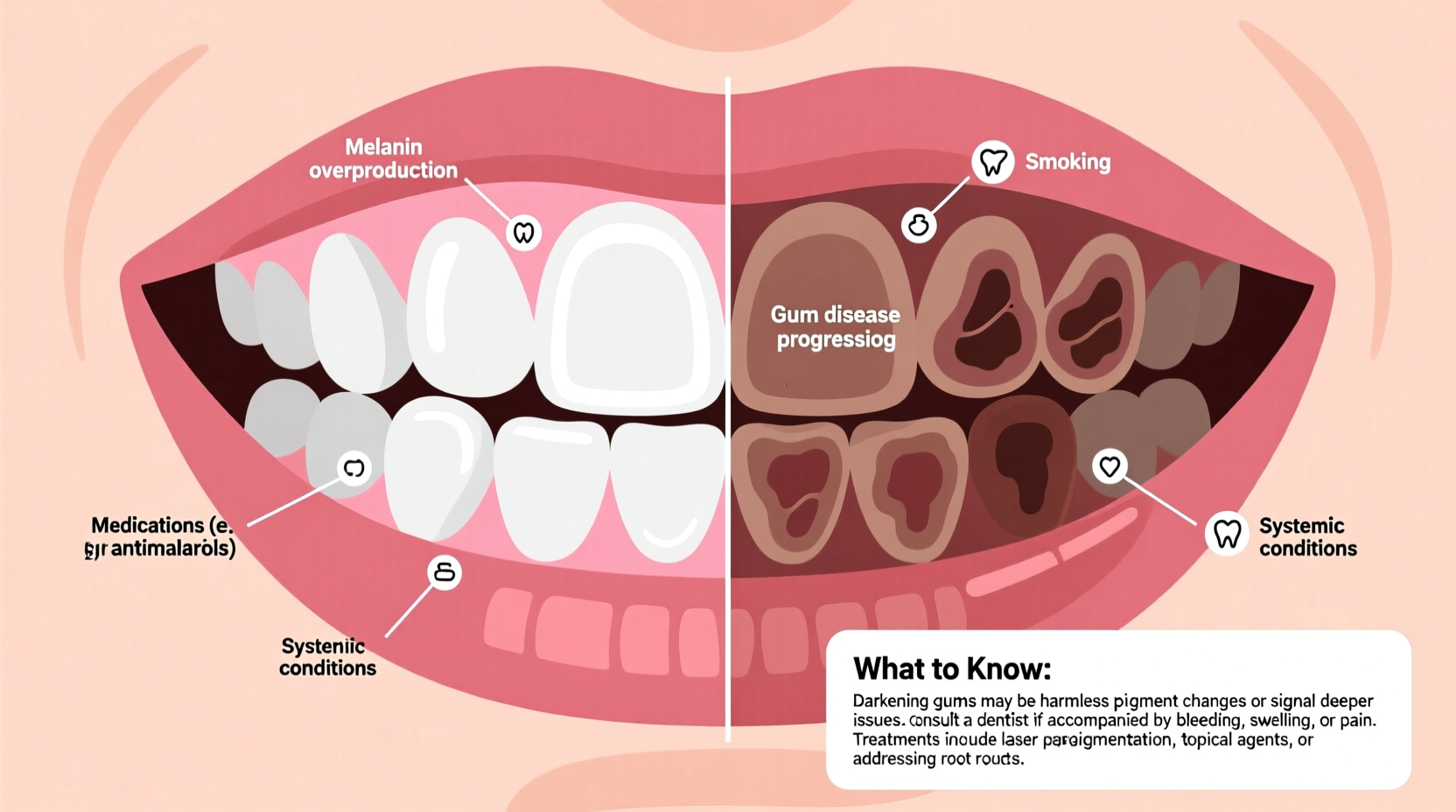 darkening gums causes treatments and what to know