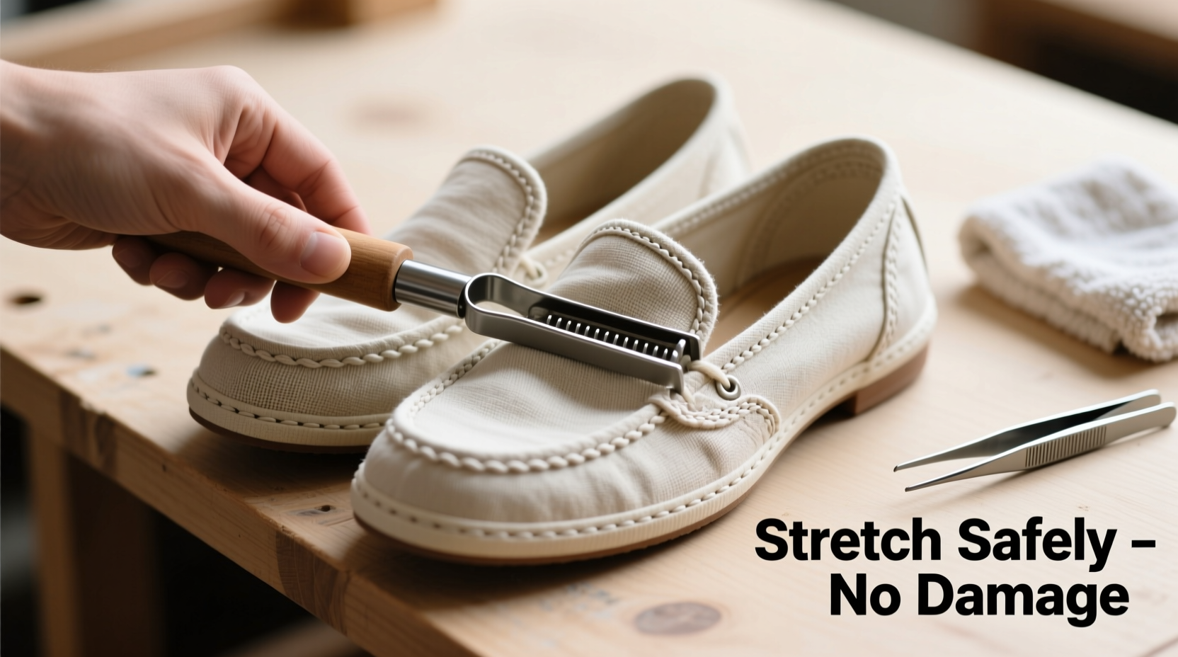 effective techniques to stretch fabric shoes comfortably without causing damage