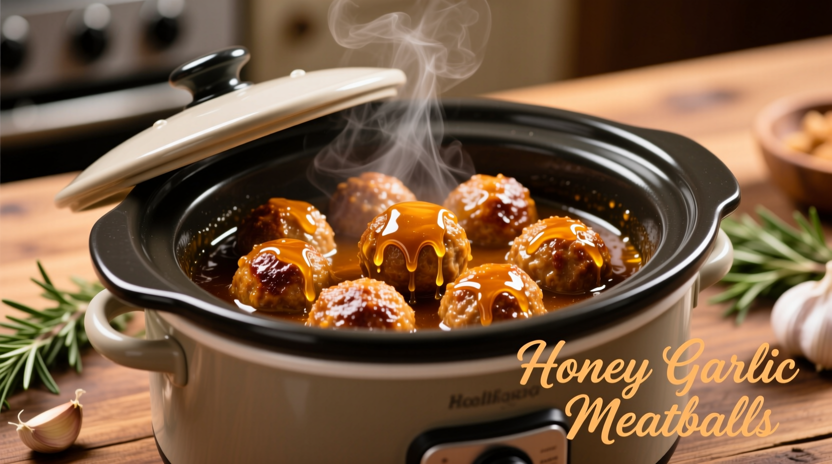 slow cooker honey garlic meatballs