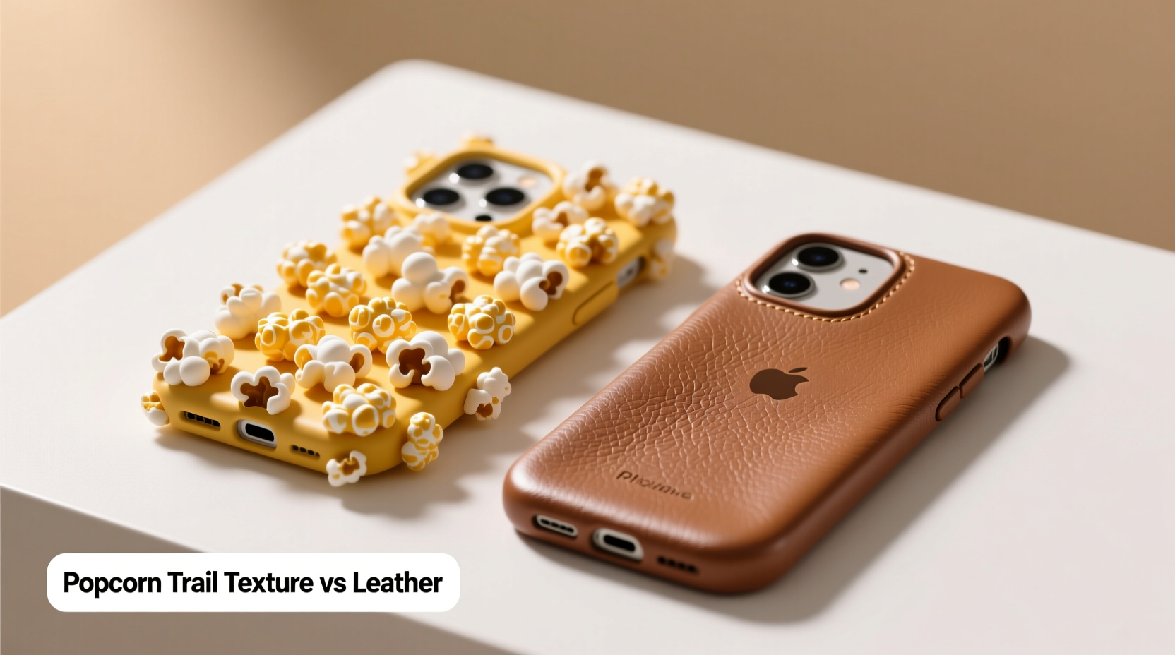 popcorn trail iphone case vs leather does the texture really protect better