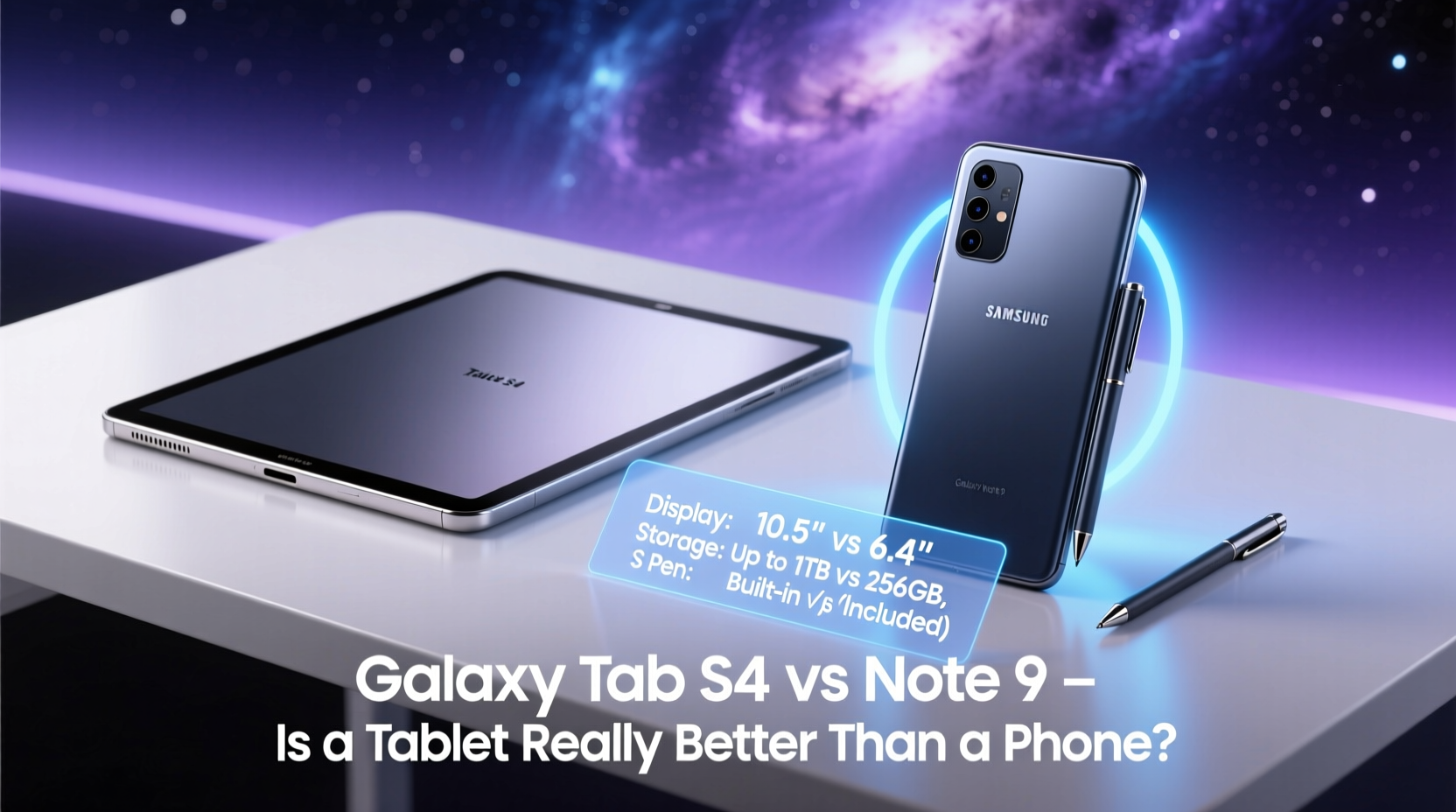 galaxy tab s4 vs note 9 is a tablet really a better choice than a phone