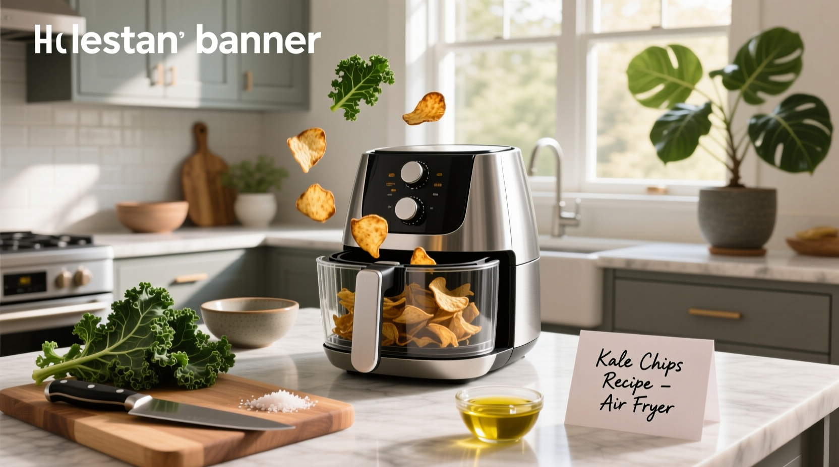 air fryer kale chips crispy, fast oil light guide