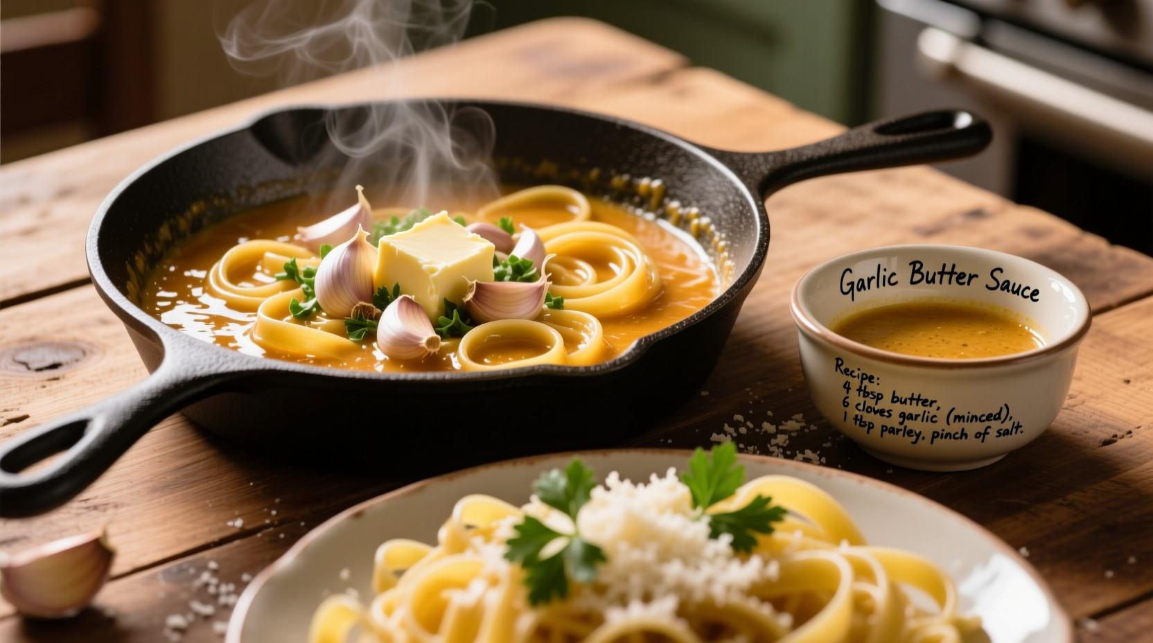 how to make garlic butter sauce for pasta