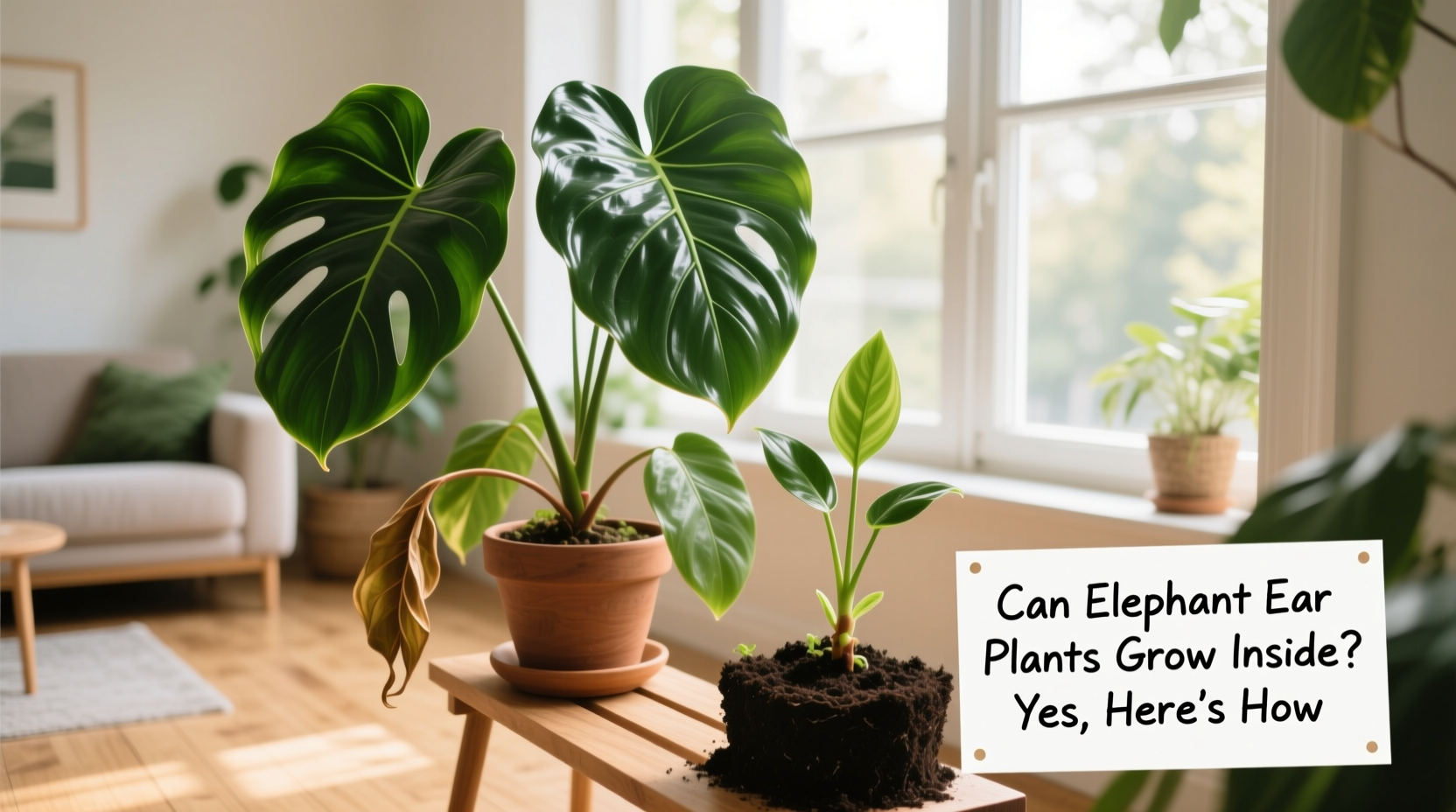 can elephant ear plants grow inside