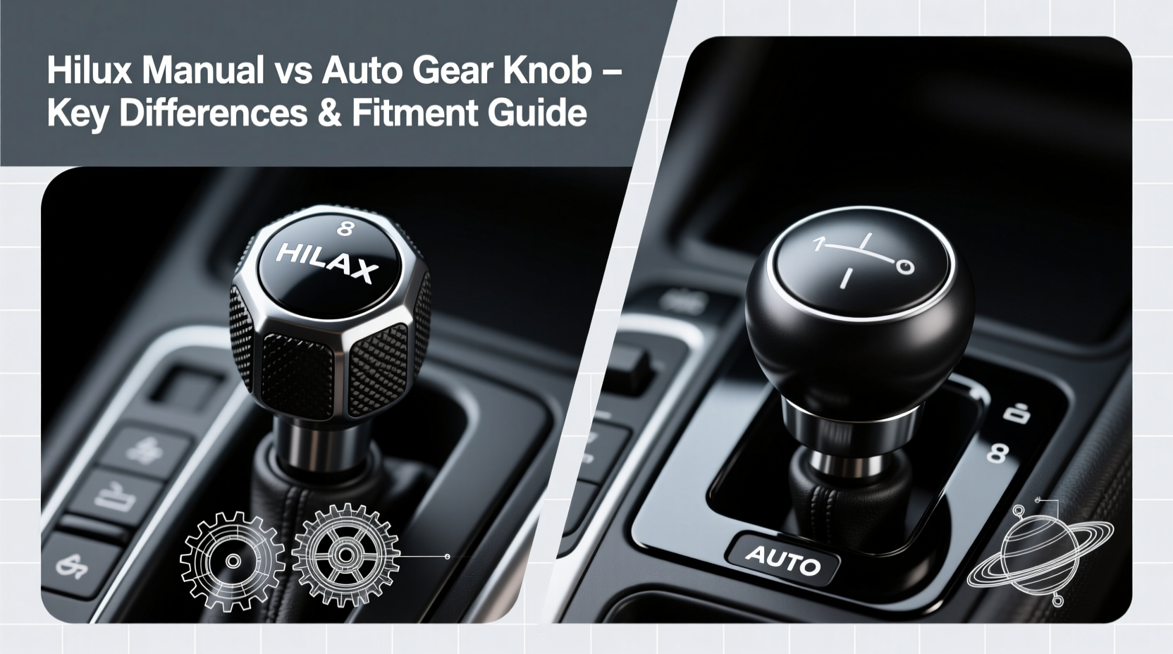 hilux manual vs auto gear knob