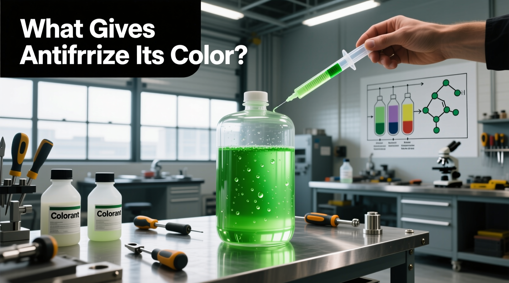 How to choose colorant for antifreeze,What gives antifreeze its color?