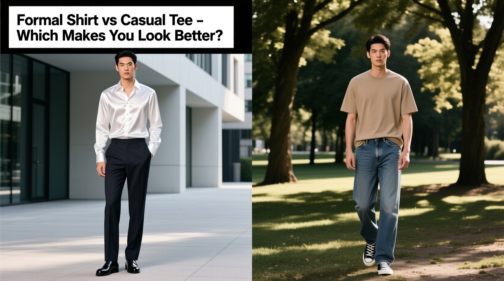 formal shirts vs casual tees which one makes you look better