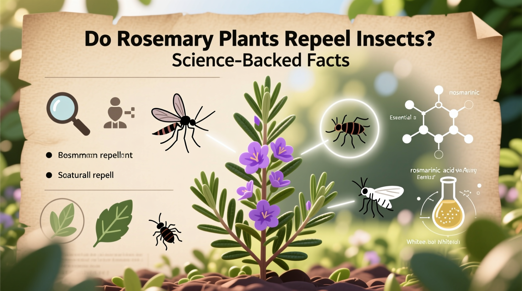 do rosemary plants repel insects