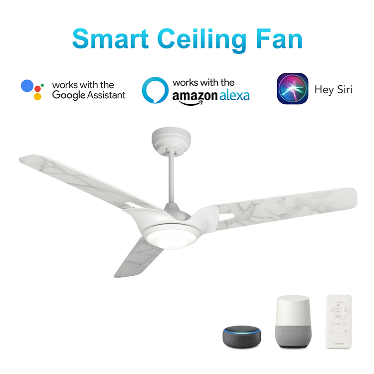 56 inch three blades smart ceiling fan with light LED ceiling fans for living room decorated