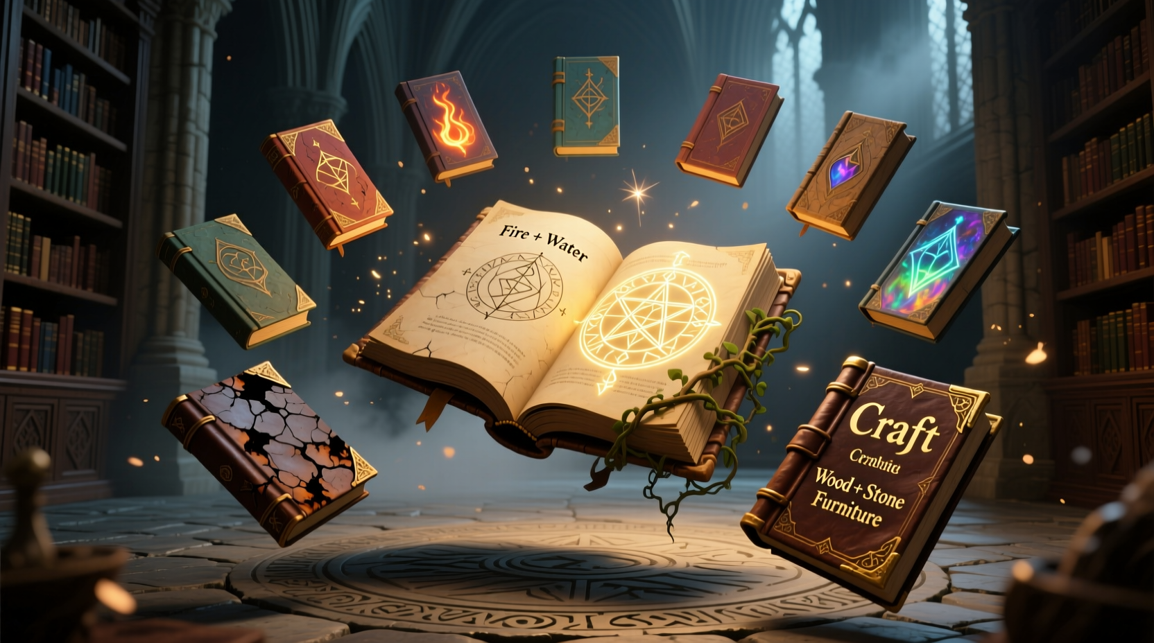 Infinite Craft book combination visual guide