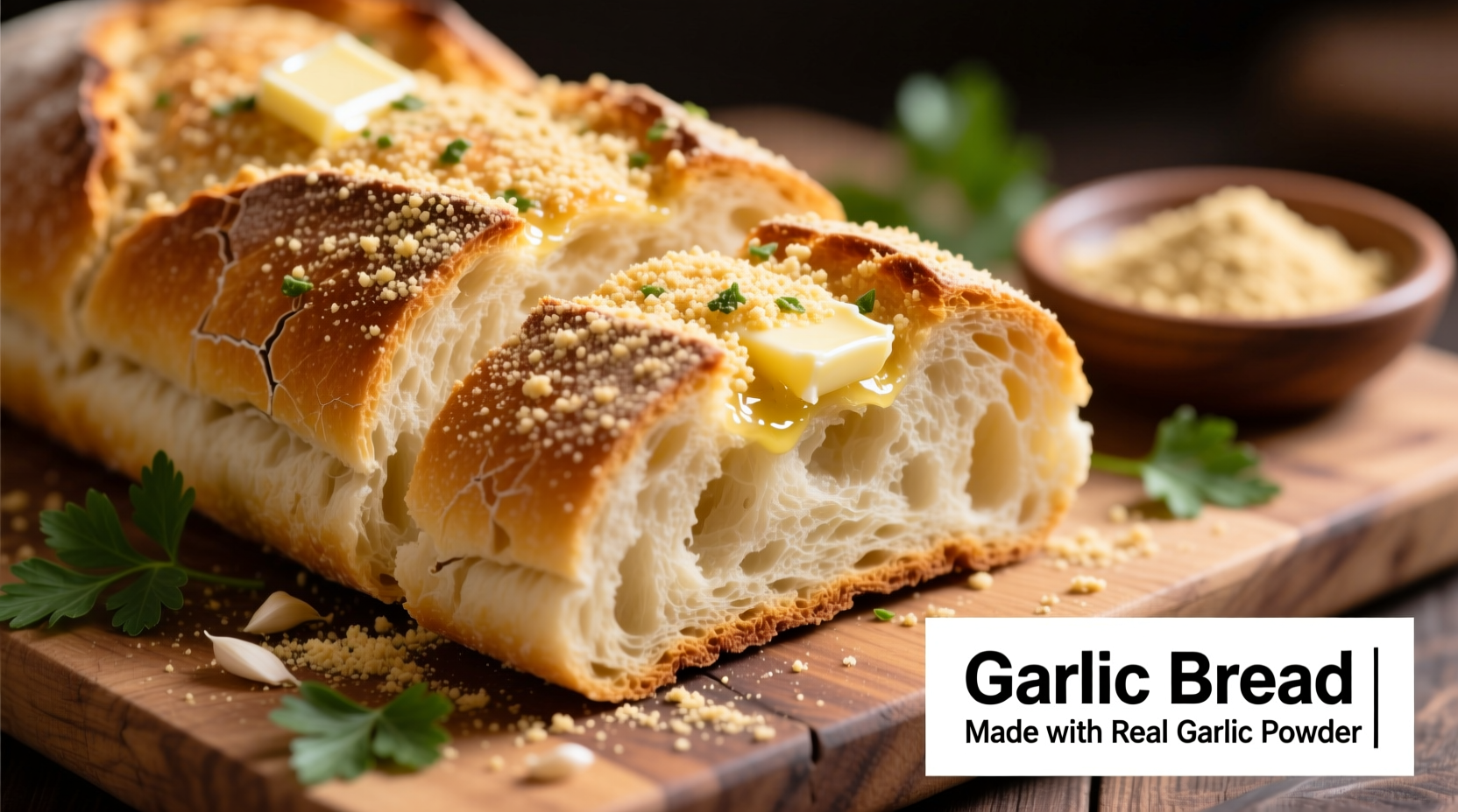 garlic bread using garlic powder