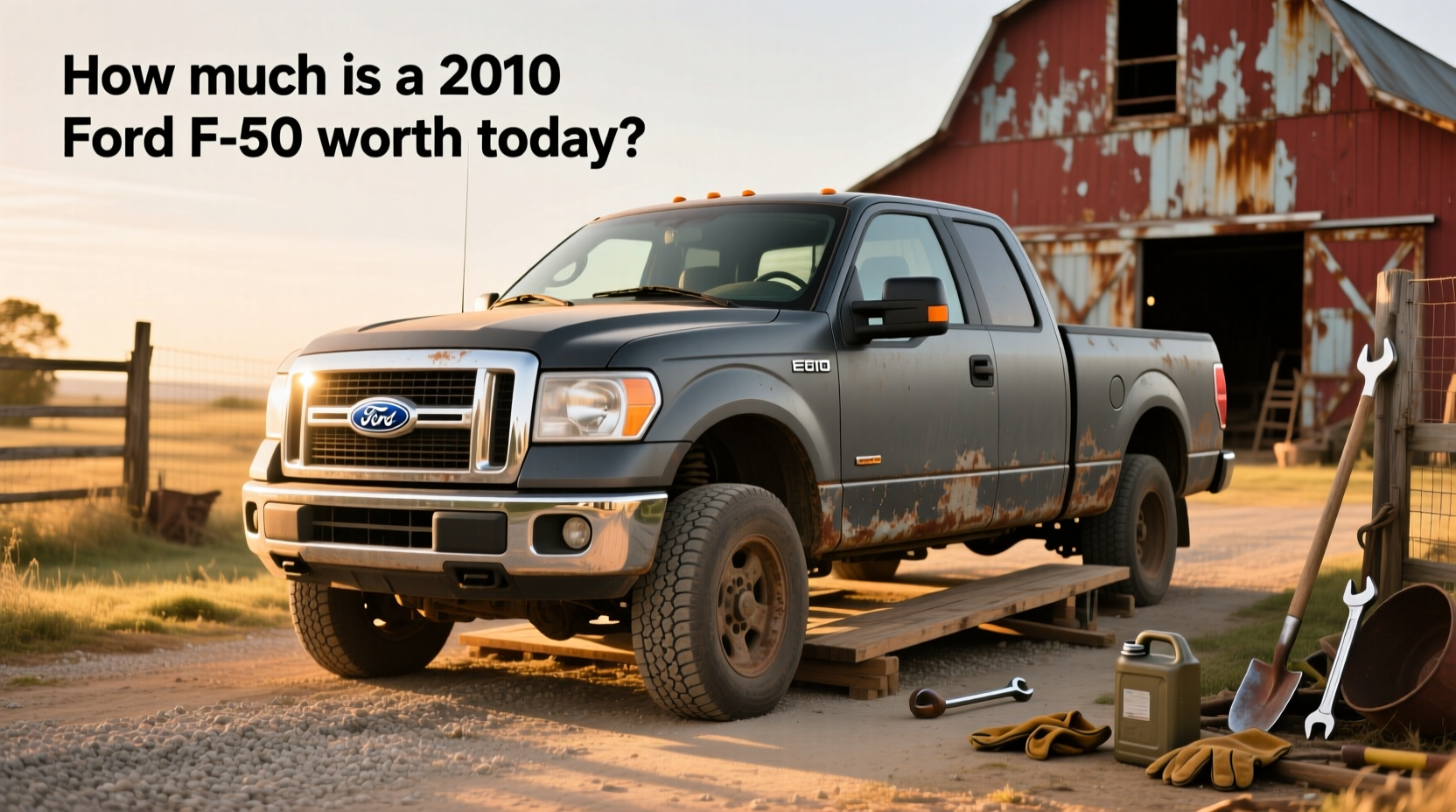 2010 Ford F-150 parked outdoors showing front grille and headlights