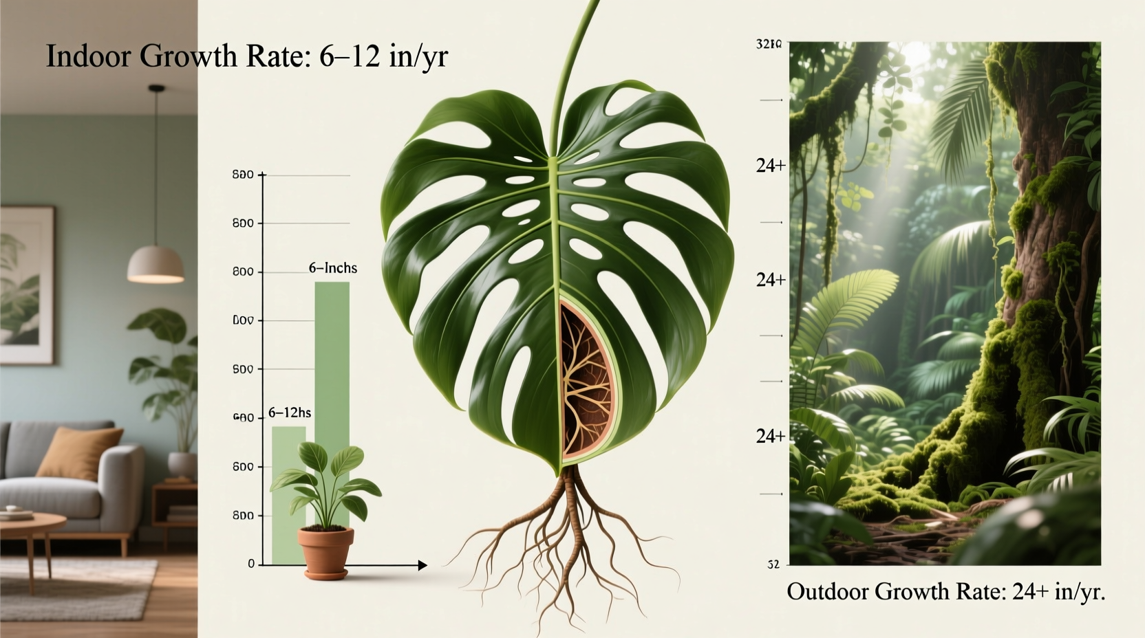 How Fast Does Monstera Grow? Indoor & Outdoor Rates