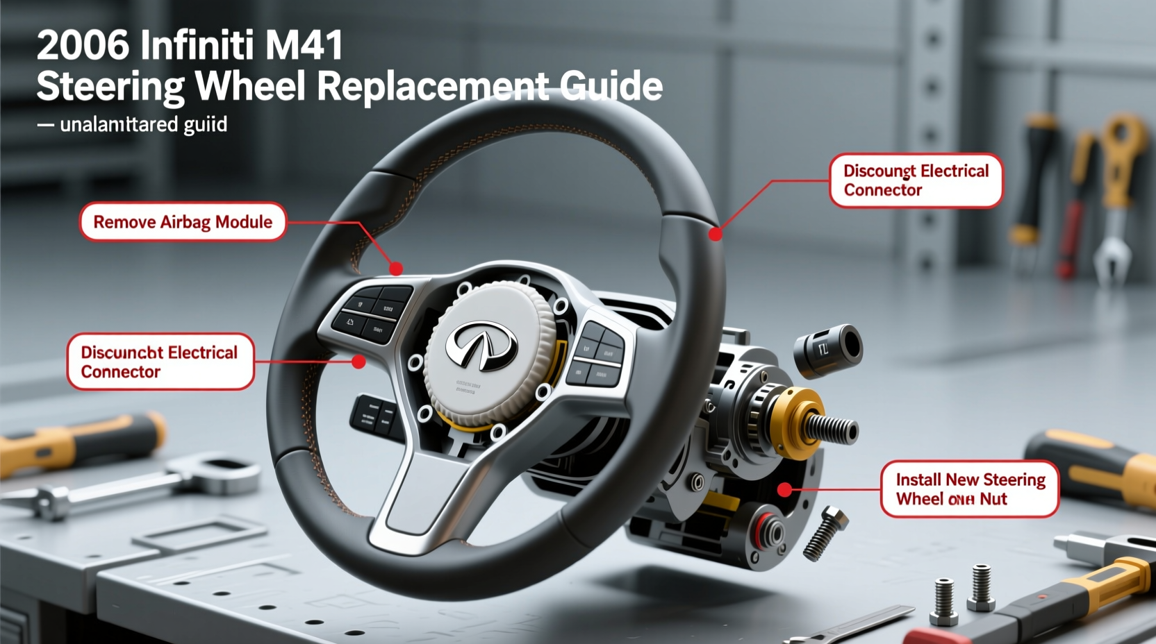 2006 m45 steering wheel replacement