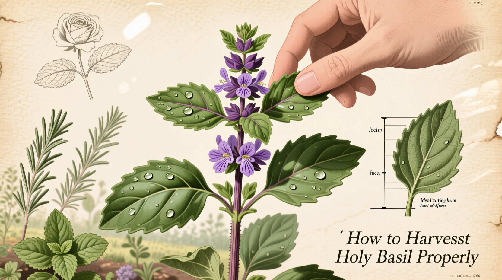 how to harvest holy basil