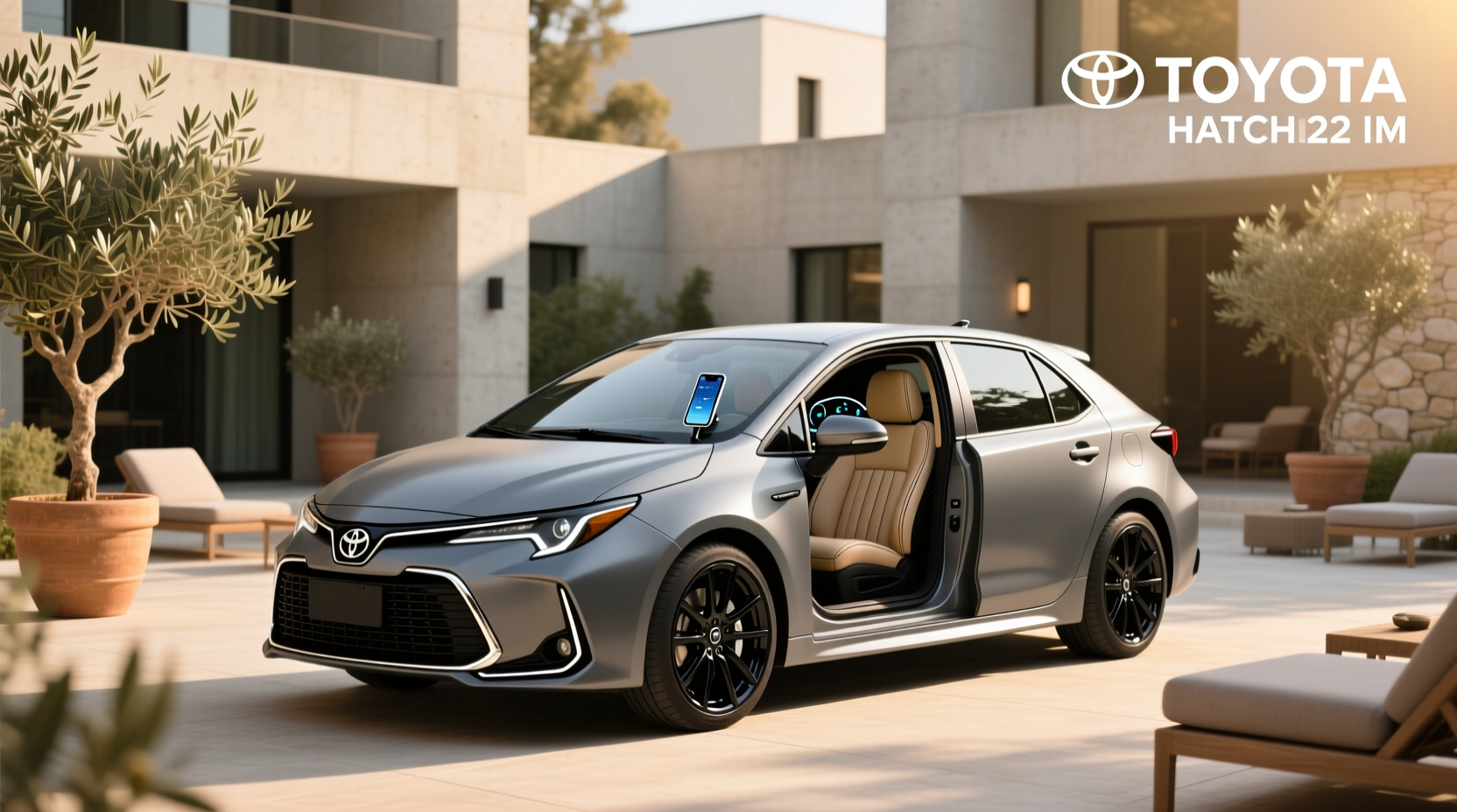 Toyota Corolla iM hatchback side profile showing sleek design and rear cargo area