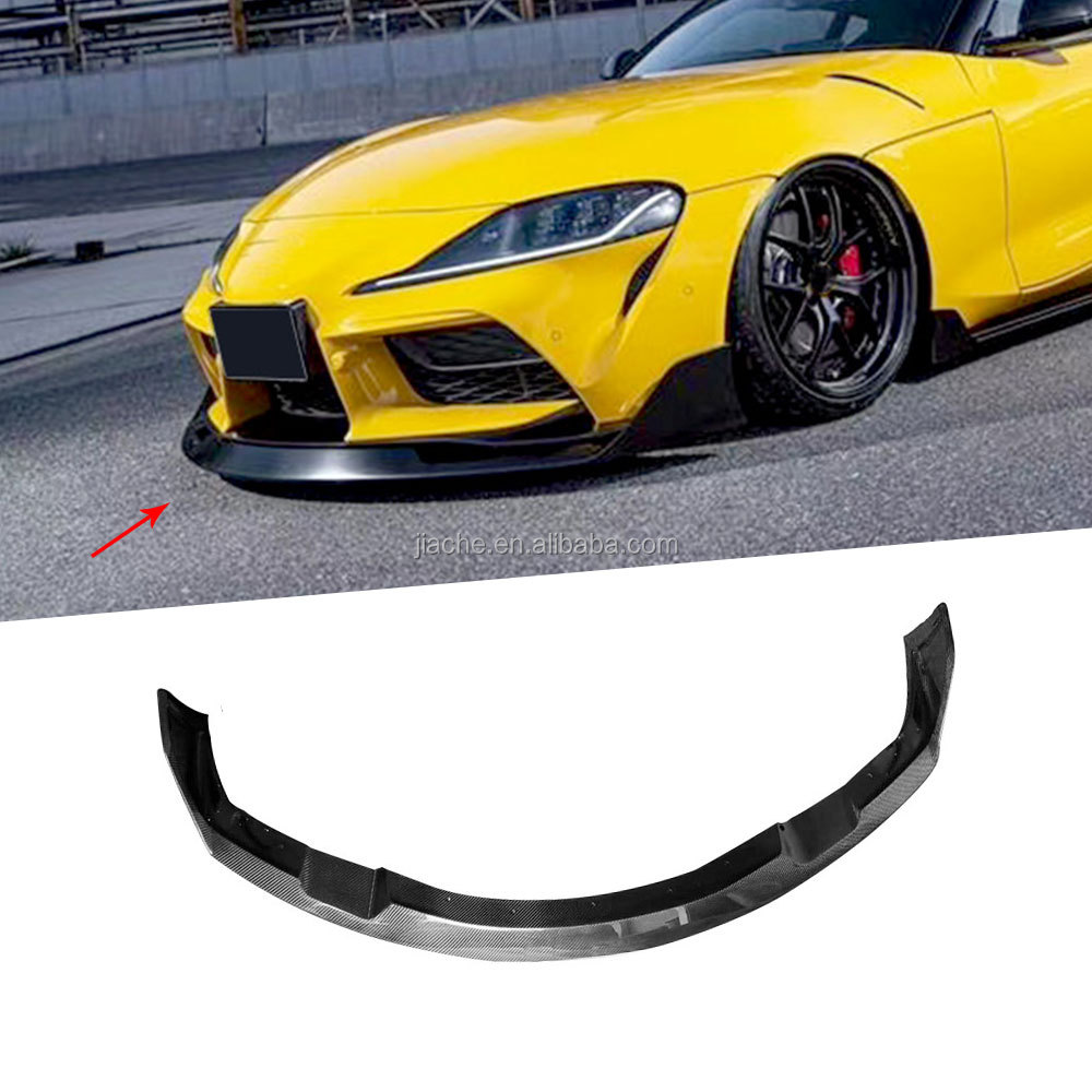 碳纤维材料前保险杠唇下巴扰流板汽车装饰丰田超a风格2019 2020