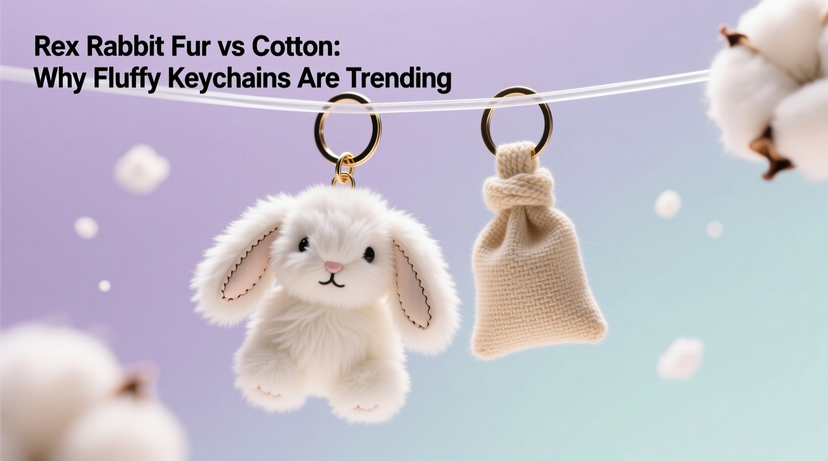 rex rabbit fur vs cotton keychains why are fluffy keychains trending