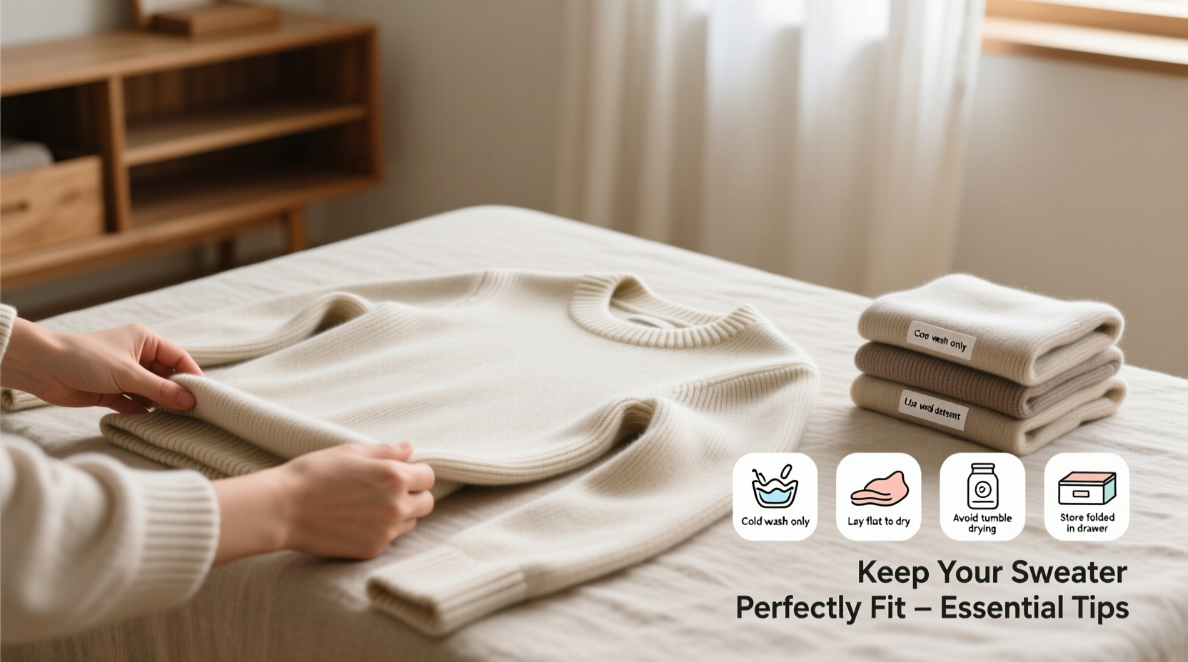 essential tips to prevent your woolen sweater from shrinking and keep it perfectly fit