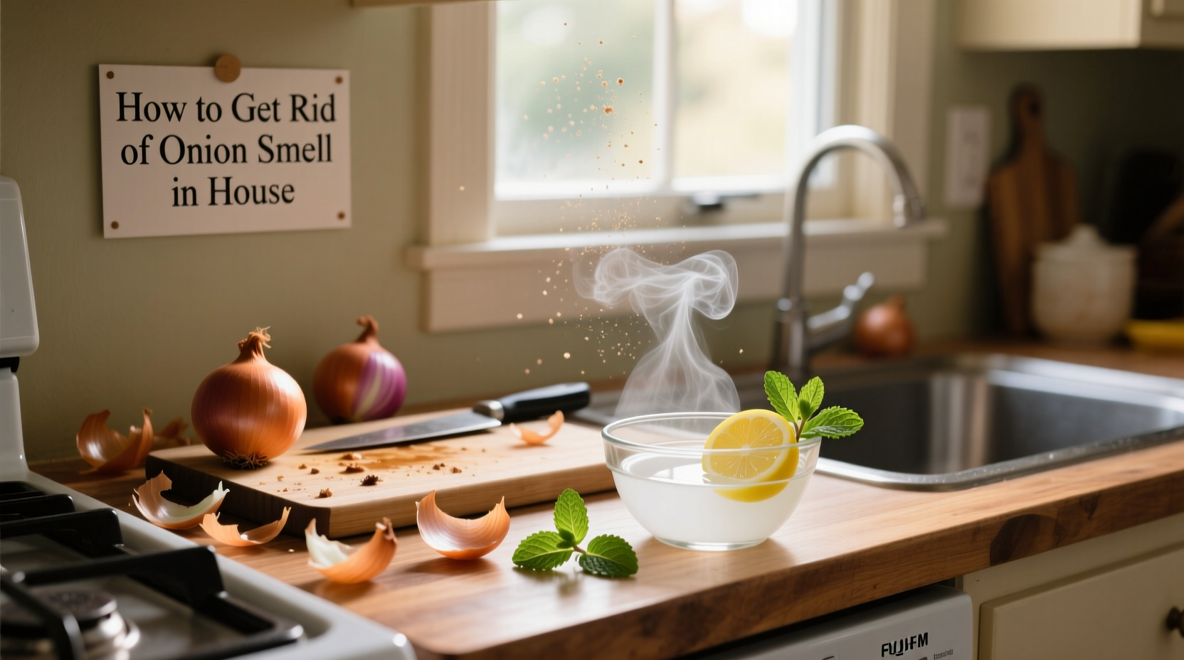 how to get rid of onion smell in house