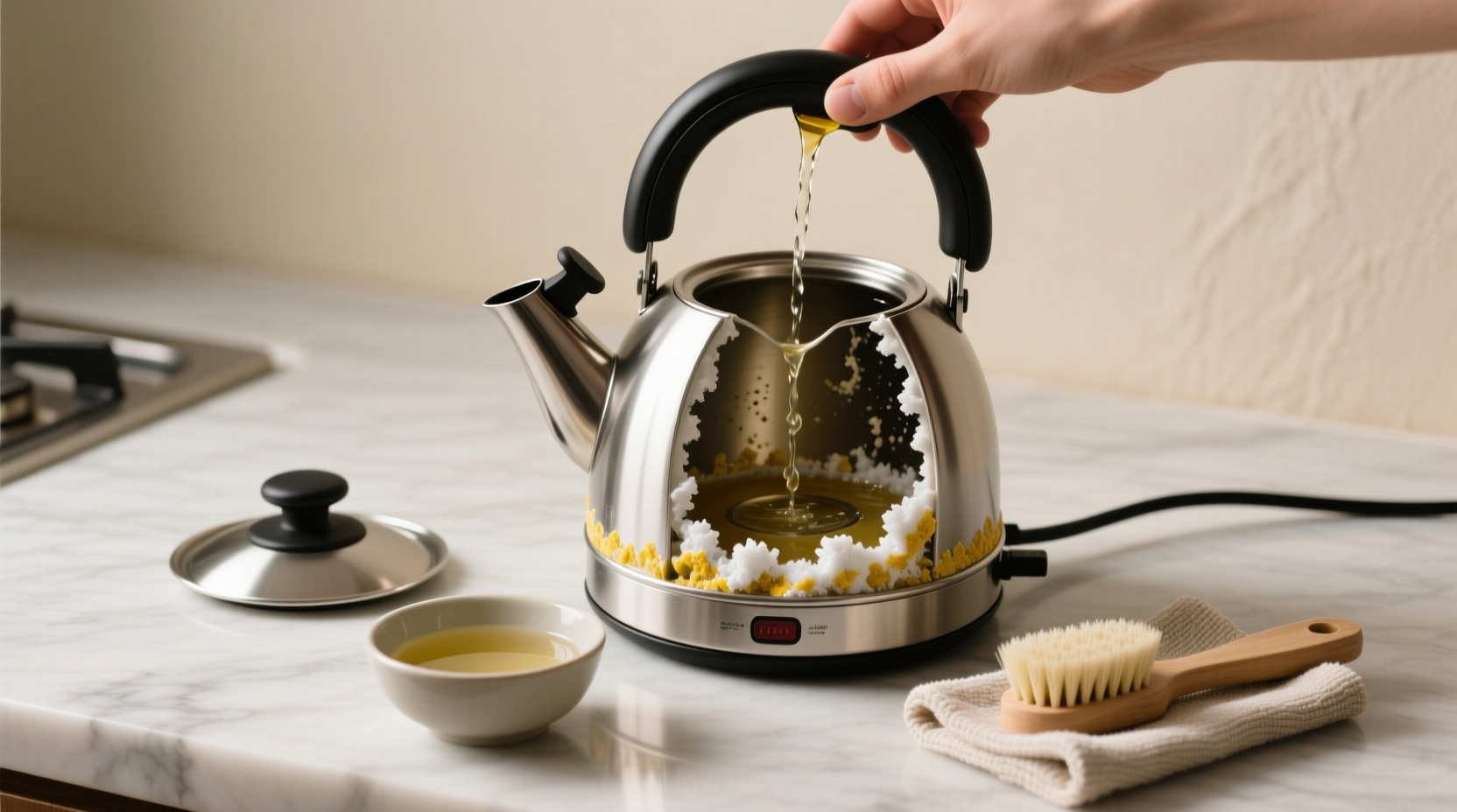 how to descale tea kettle
