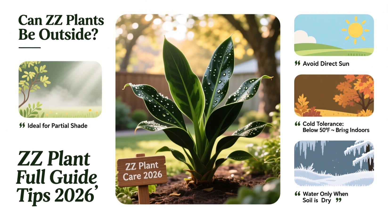 can zz plants be outside