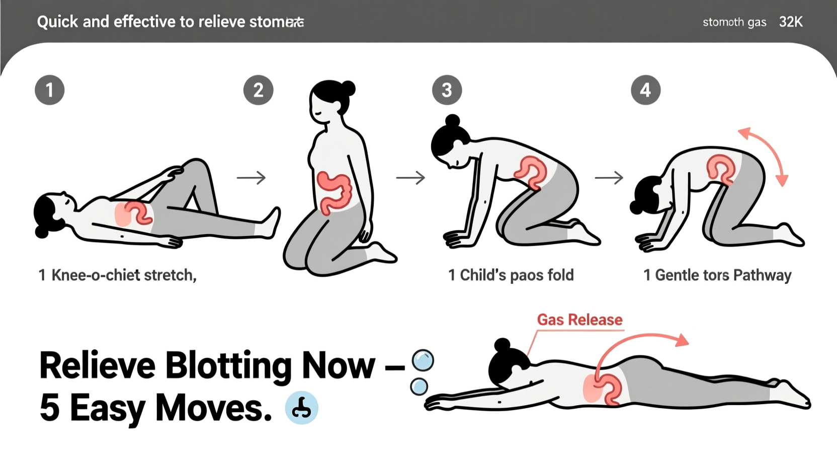 quick and effective exercises to relieve stomach gas instantly