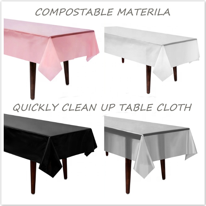Biodegradable Corn Starch Household Hotel Tablecloths Disposable Table Cover, Birthday, Party, Christmas