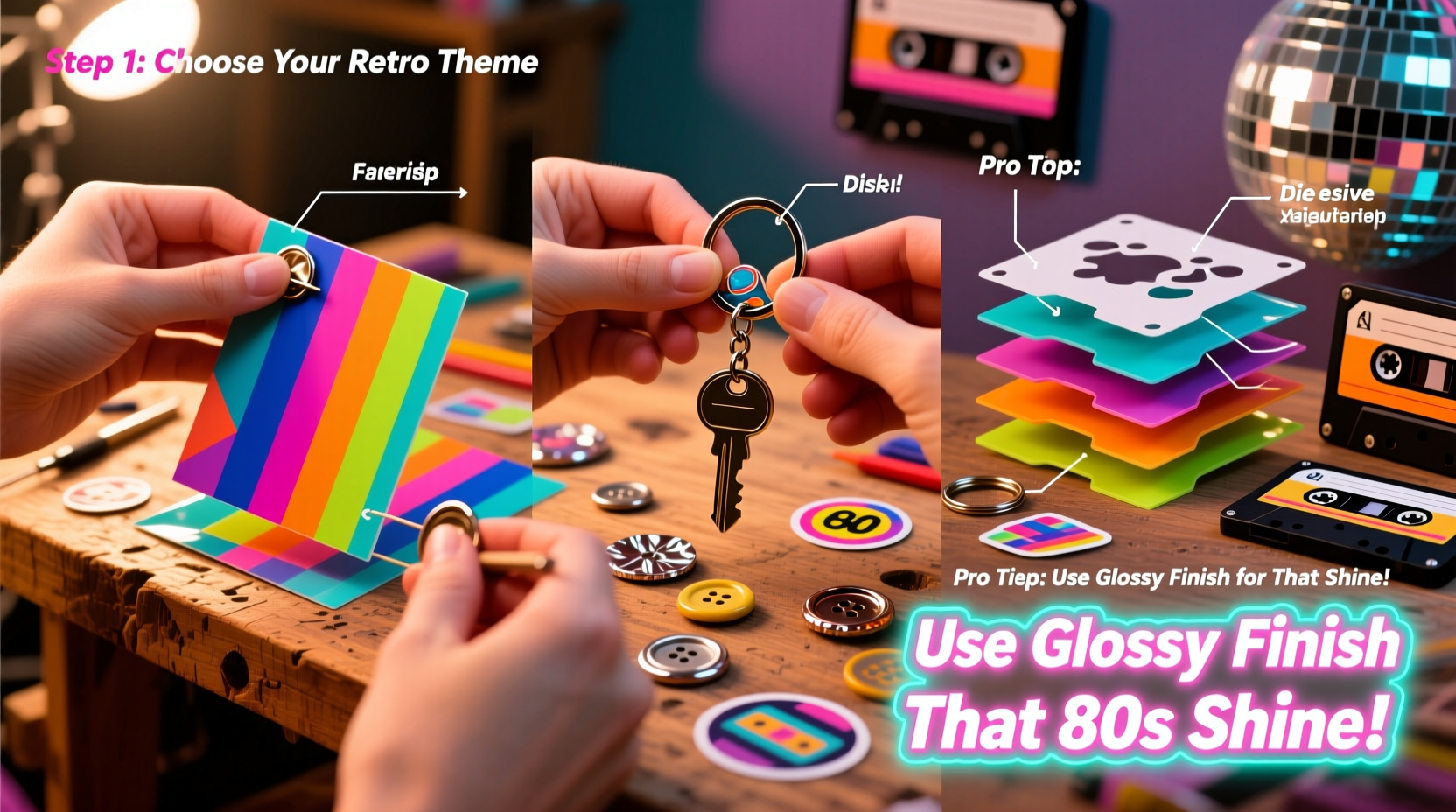 step by step guide to crafting unique retro style keychains at home