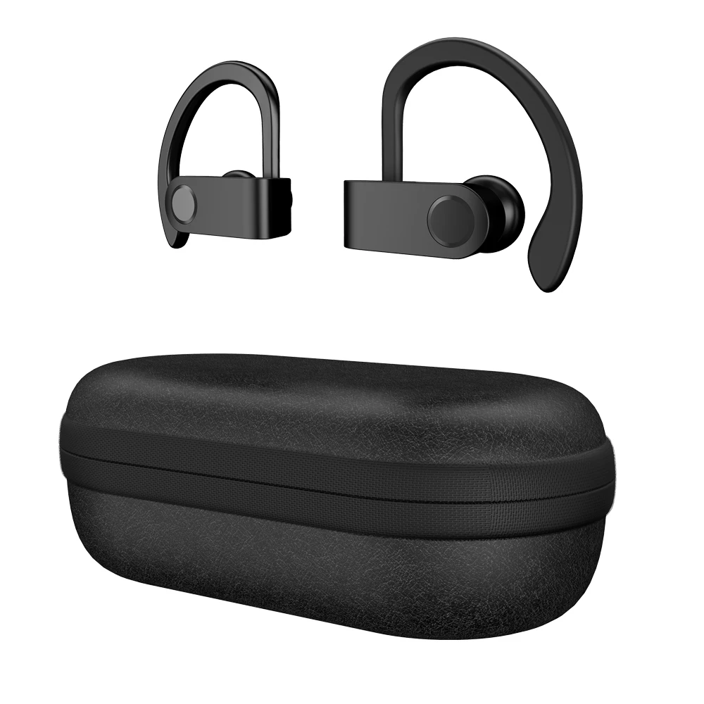 2021 new trending top seller A9 Pro Noise Cancelling Bt 5.0 TWS Ear Hook Earphones A9 with power bank for smart phones