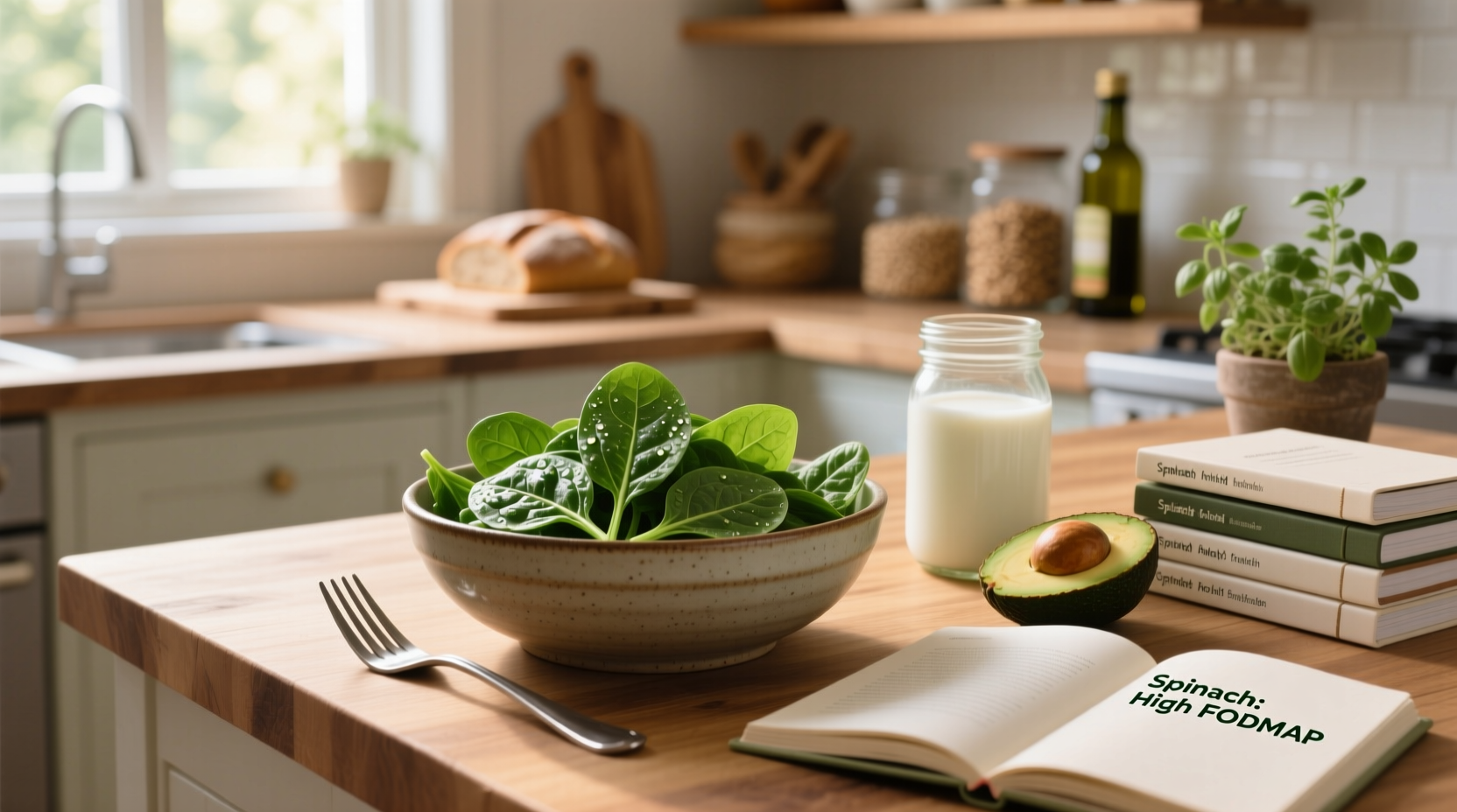 is spinach low fodmap serving sizes types