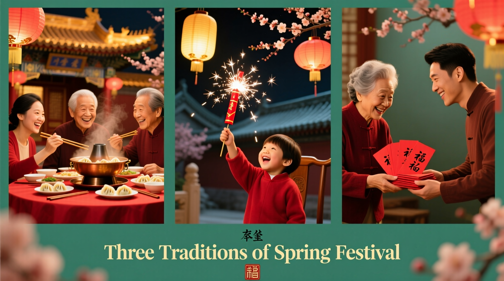 what three things do people do on chinese new year