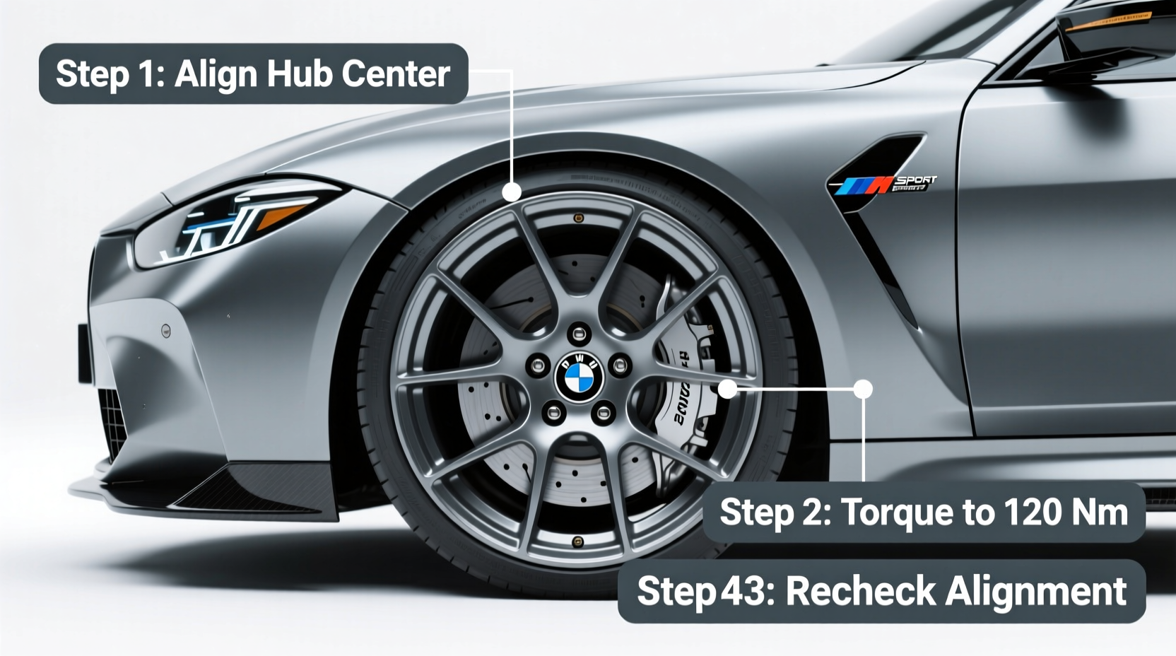 f40 m sport wheel install