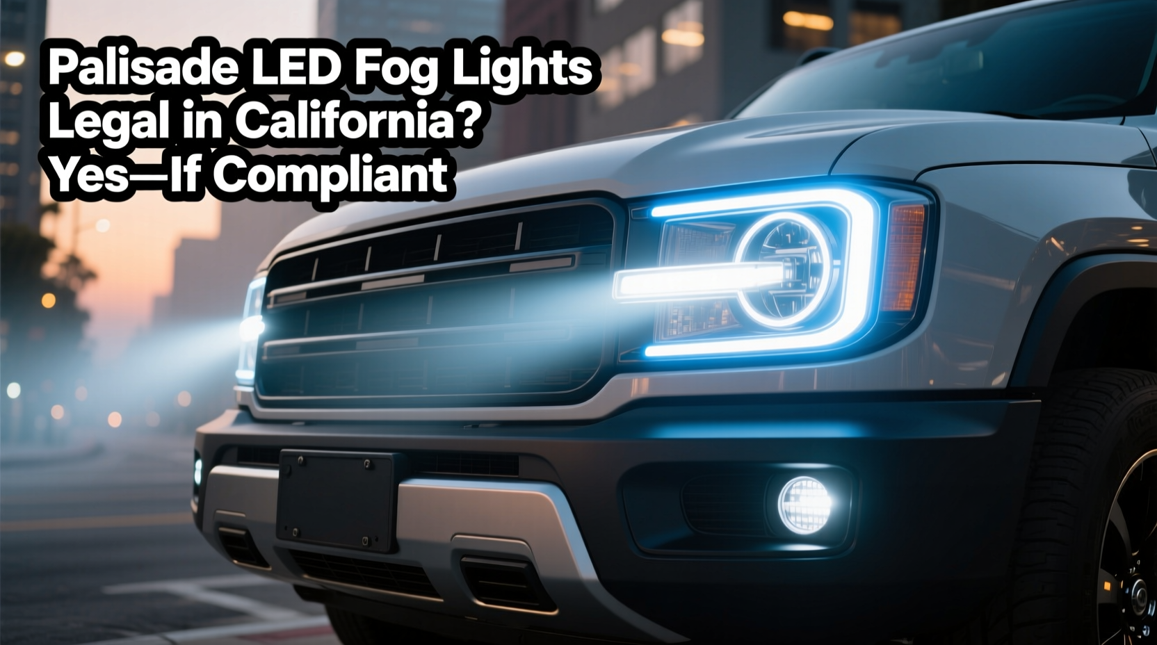 Palisade LED Fog Lights Legal in California? Yes—If Compliant