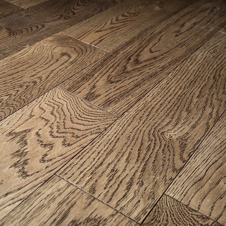 Manufacturer custom size solid white oak smoke wood solid flooring