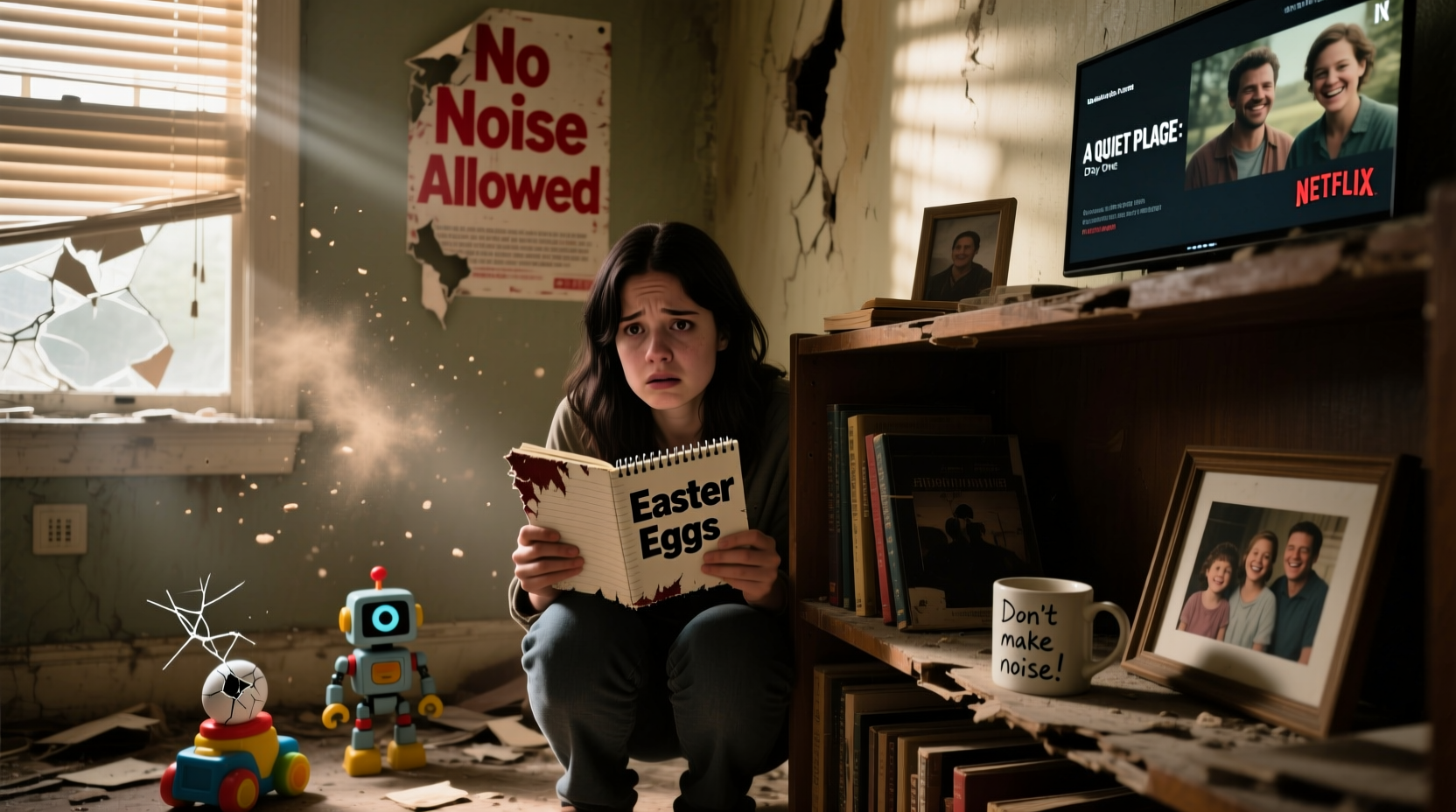 a quiet place day 1 easter eggs