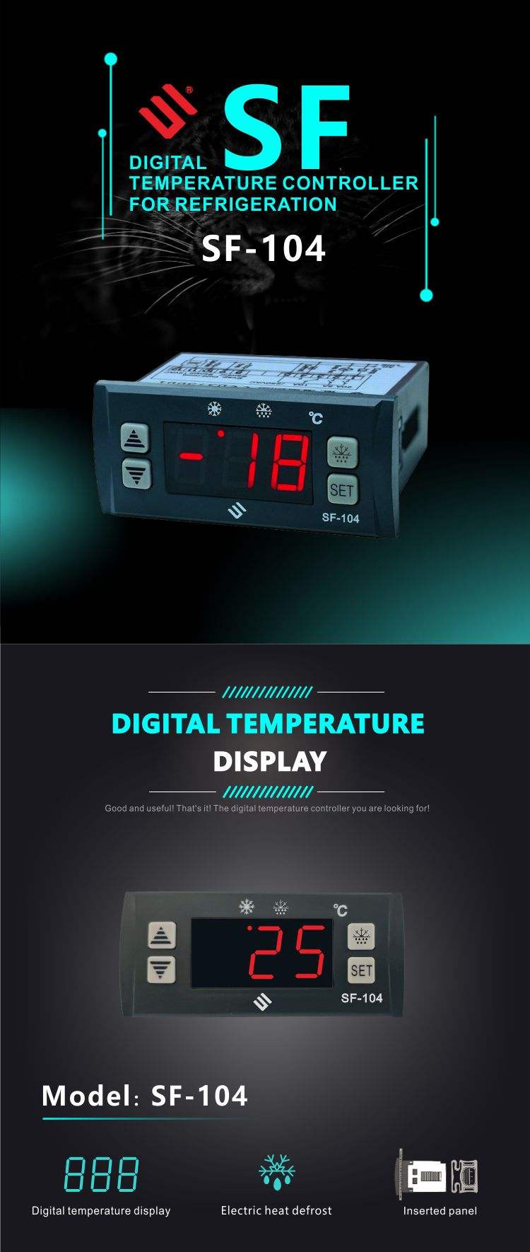 Baseboard Heater Thermostat Digital Temperature Controller