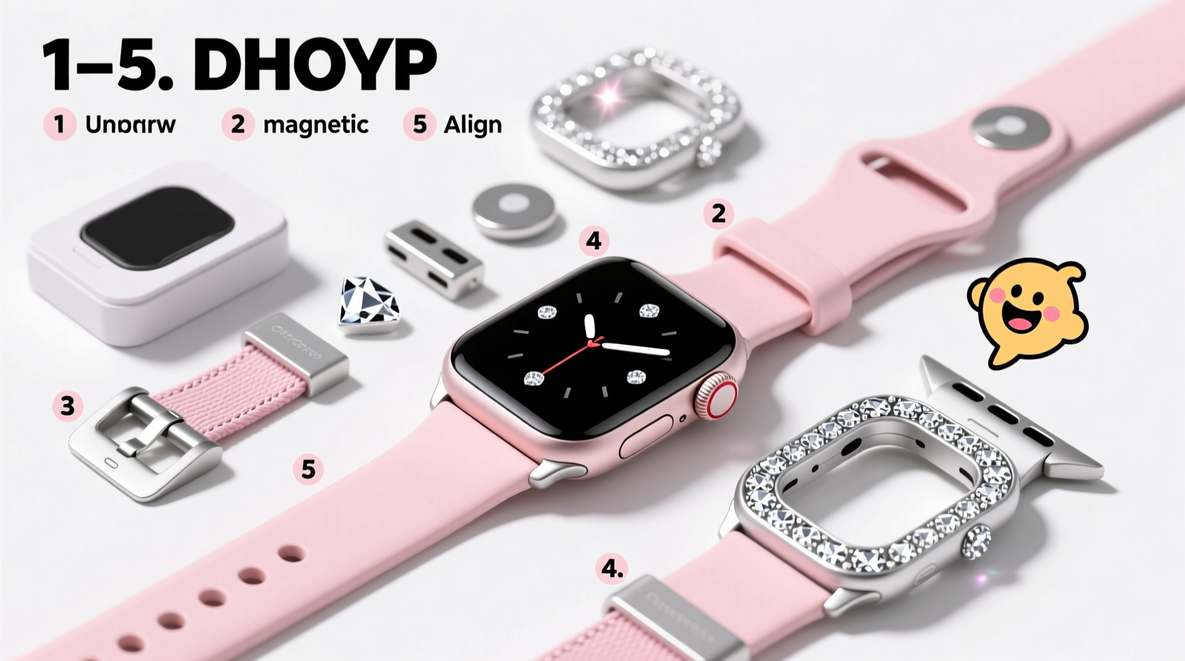 a step by step guide to installing your cartoon diamond smartwatch band with ease