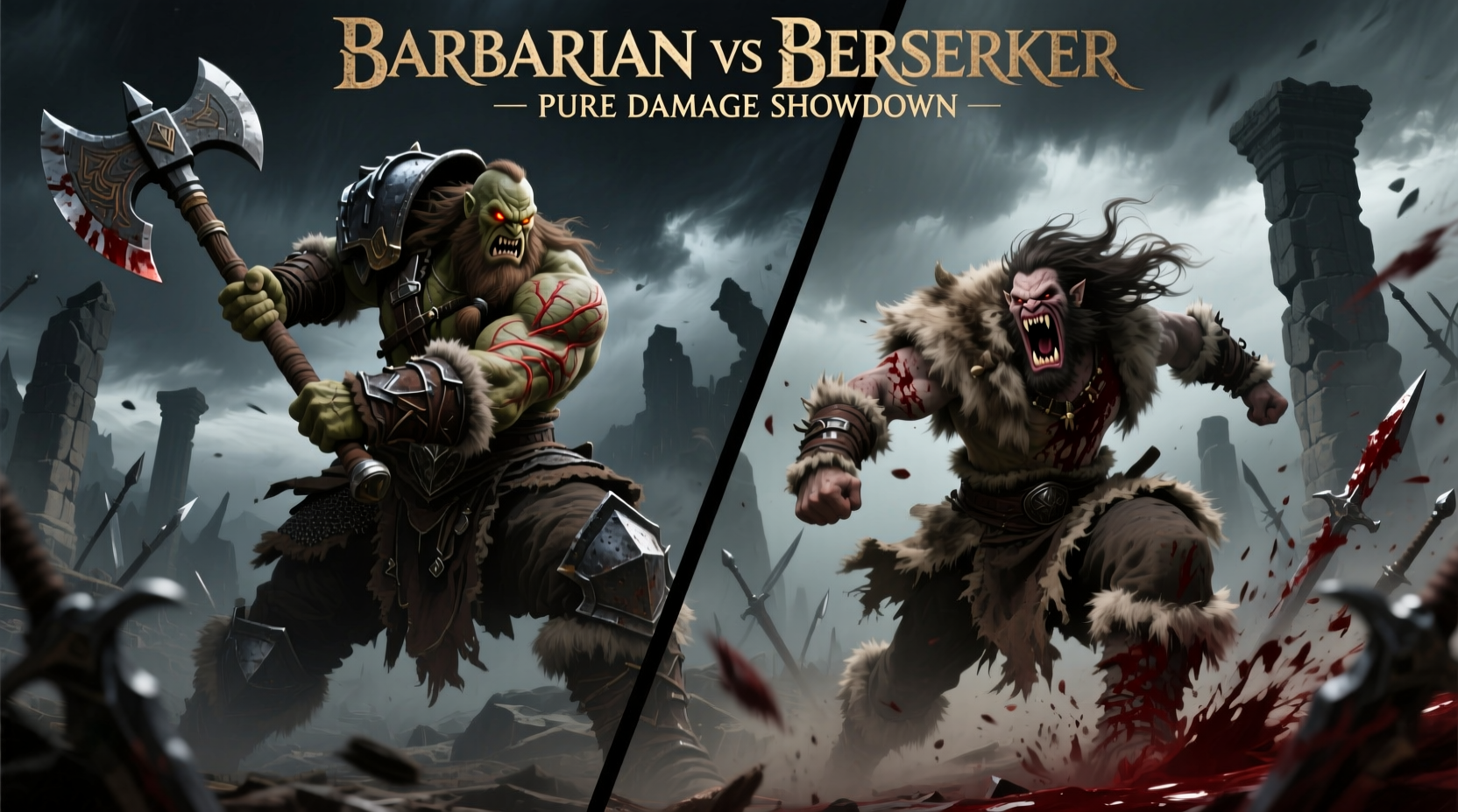 barbarian or berserker which class should you main for pure damage