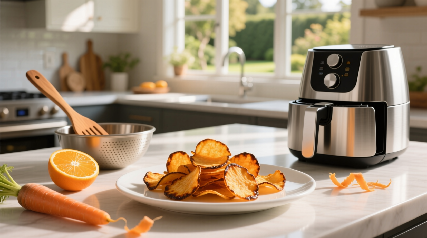 air fryer carrot chips crispy healthy snack guide