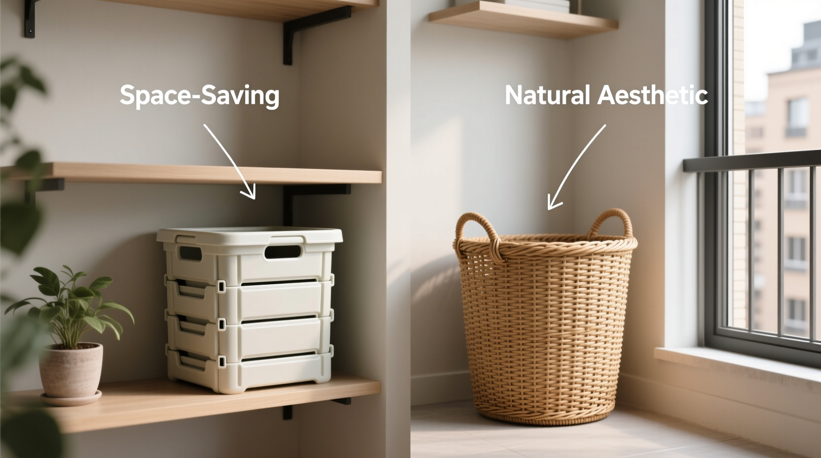 foldable vs wicker laundry baskets what do people actually prefer for small spaces