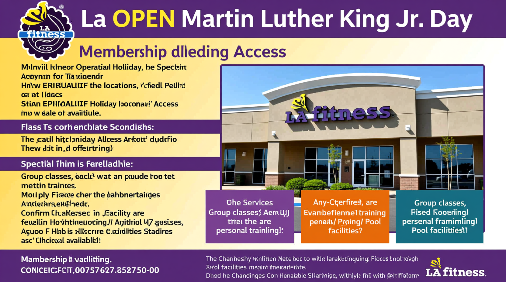 is la fitness open on martin luther king day
