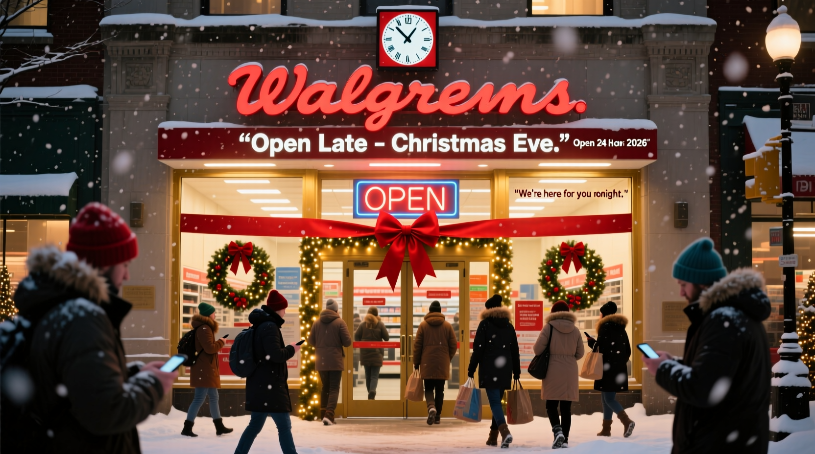 is walgreens open on christmas eve 2026