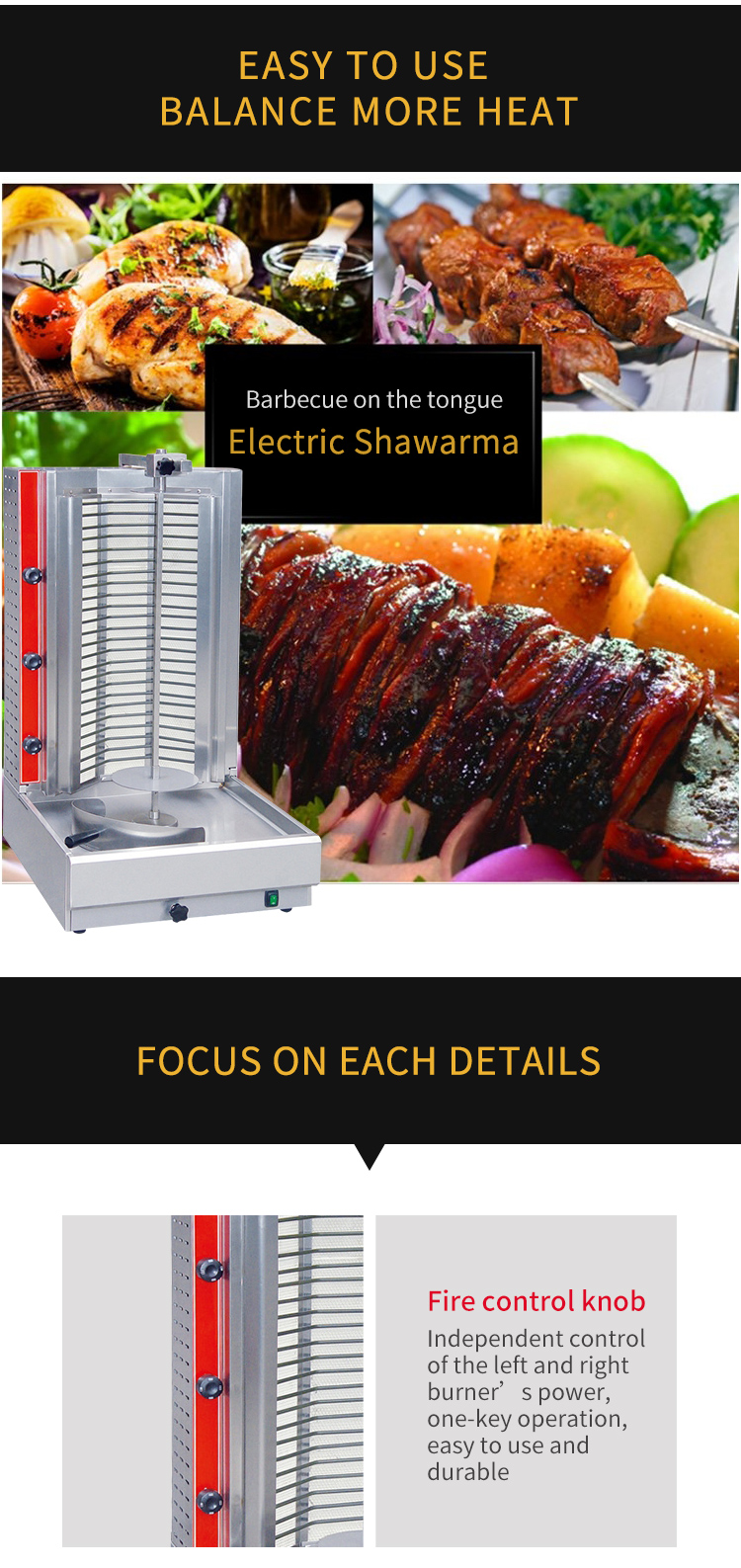 Boyne Shawarma Maker Commercial Automatic Electric Toaster Chicken Doner Kebab Shawarma Grill Equipment Machine