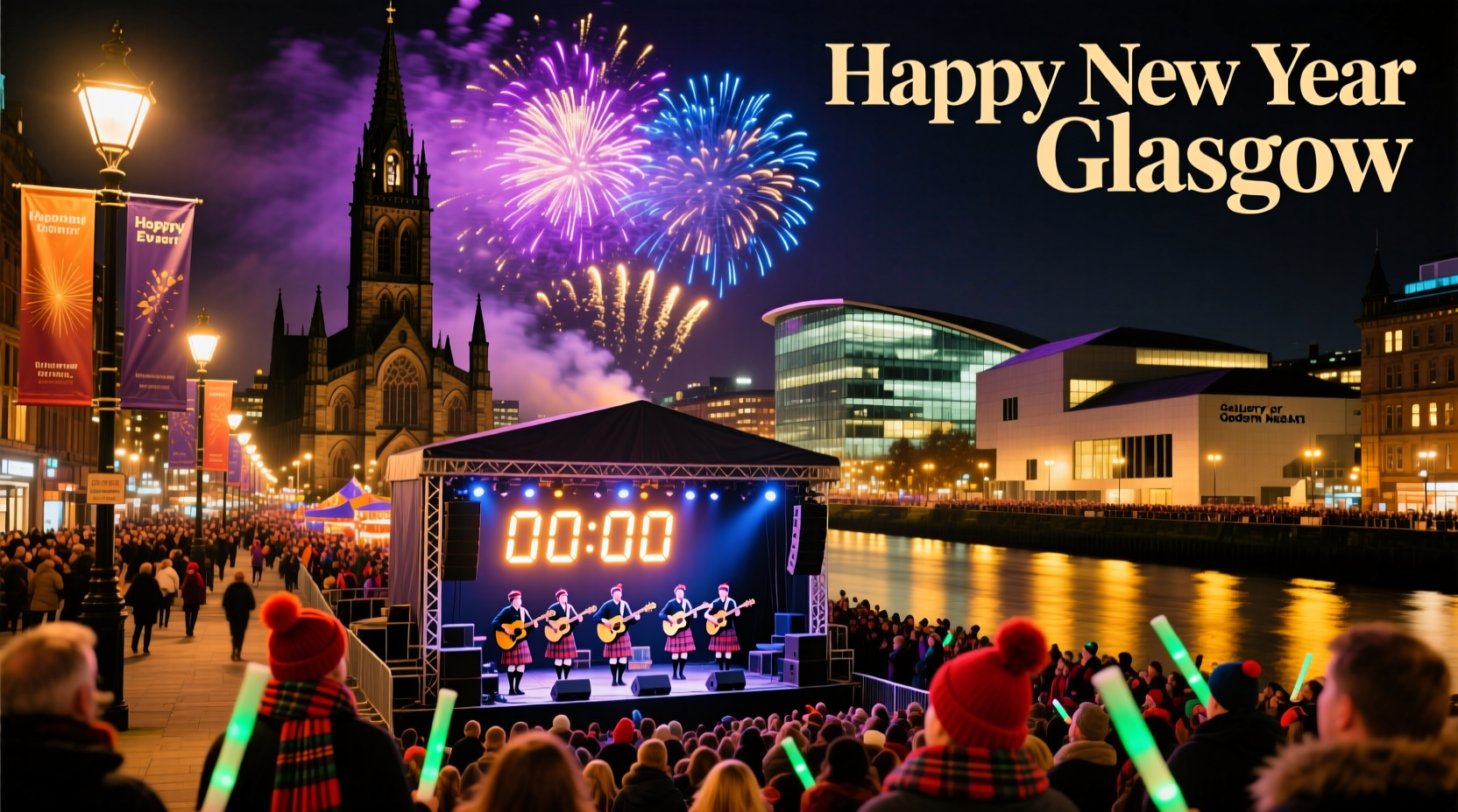 where to go in glasgow for new year