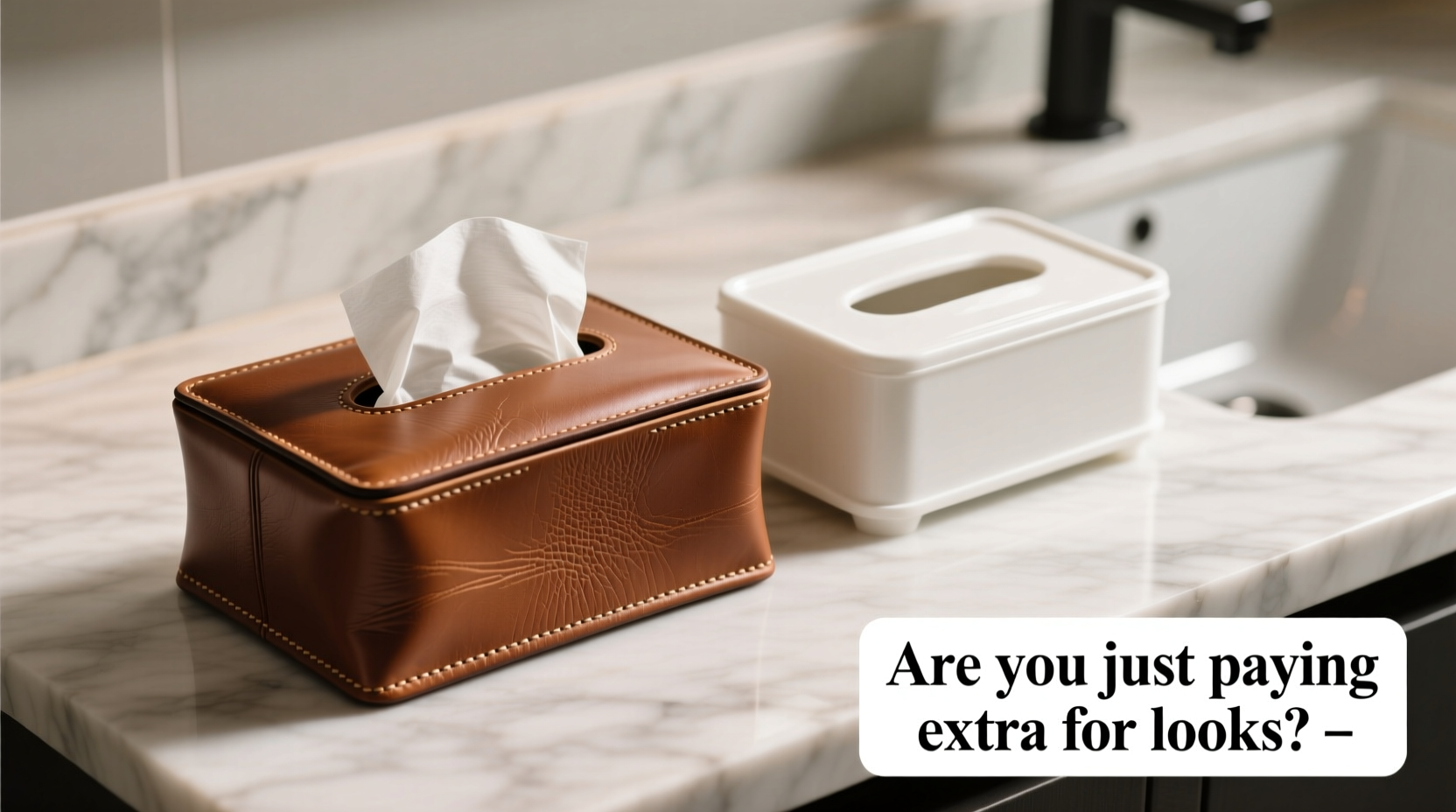 leather vs plastic tissue box are you just paying extra for looks