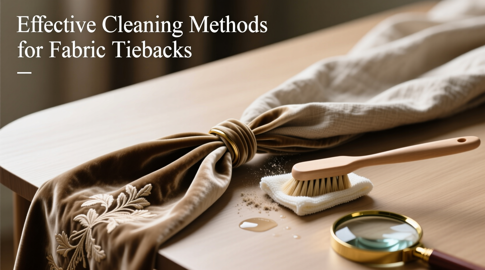 effective methods for cleaning fabric curtain tiebacks without damage