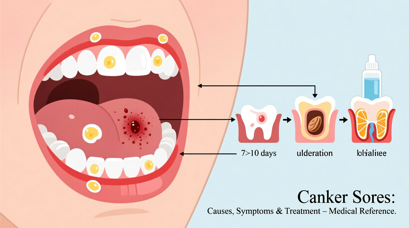 why canker sores develop causes symptoms treatment